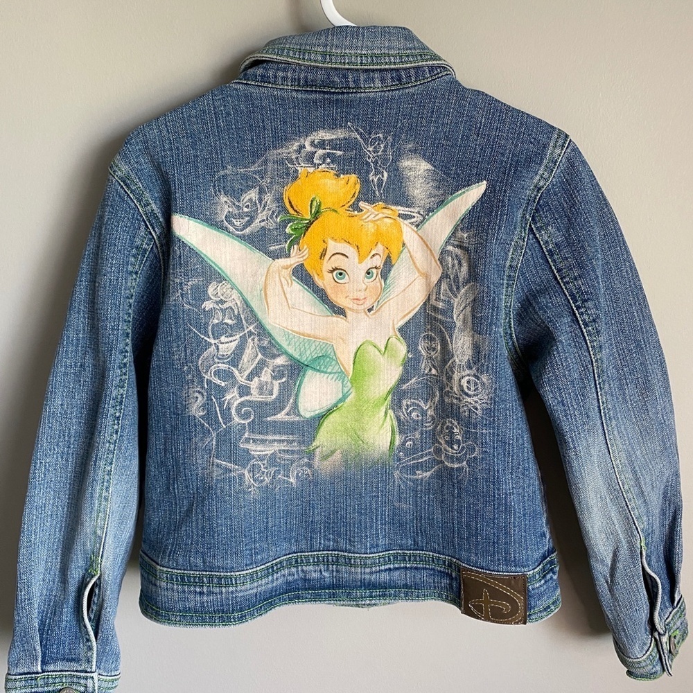 Disney Store Studio Collection Kid's‎ Tinker Bell Jean Jacket Size Small (5/6)